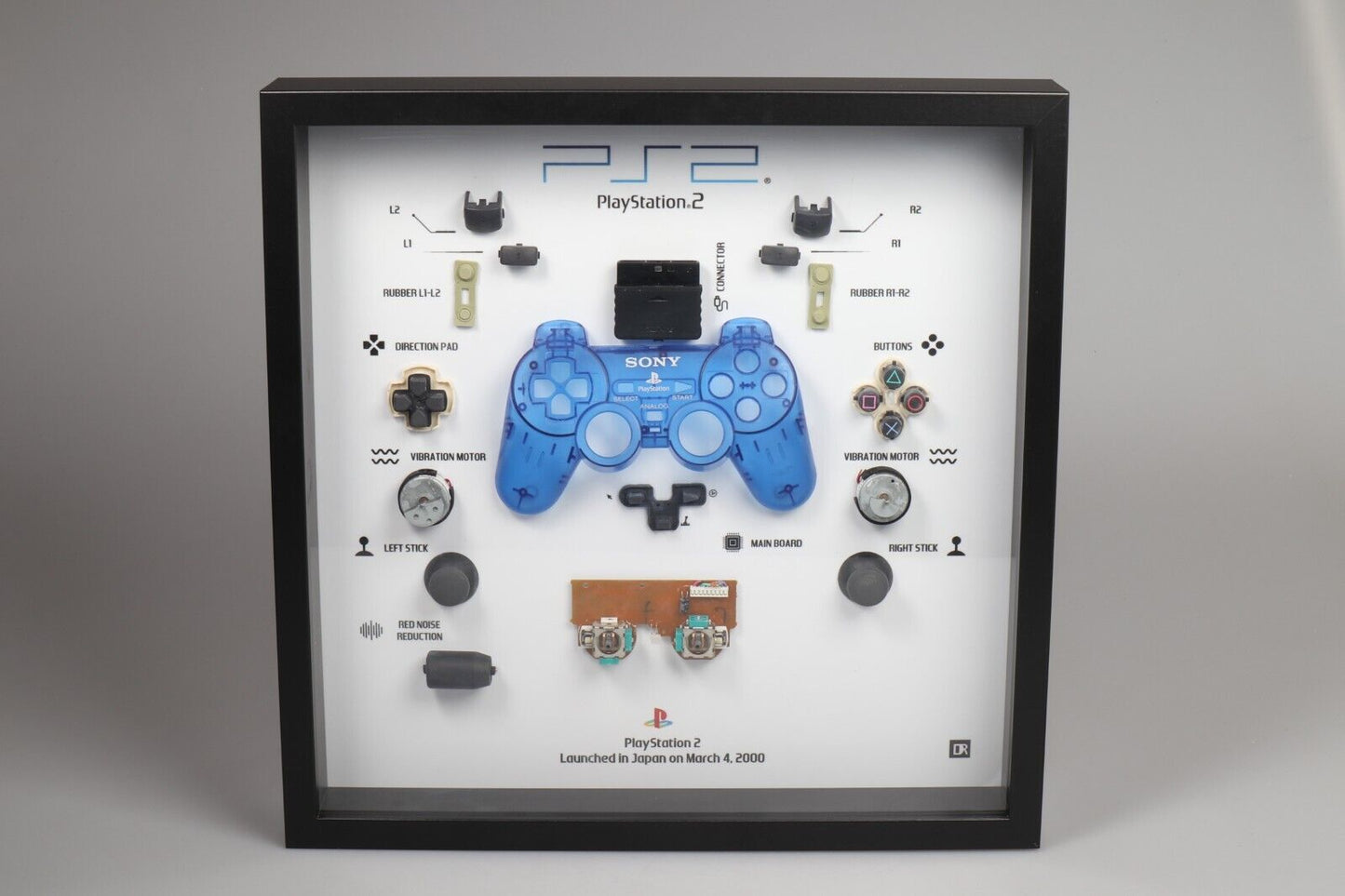 Playstation 2 Controller Frame | Blauw
