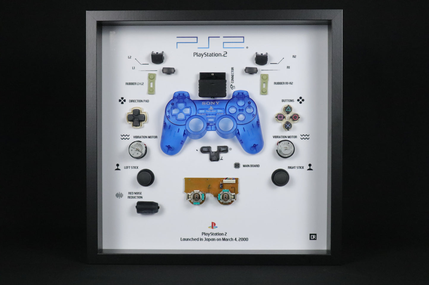 Playstation 2 Controller Frame | Blauw